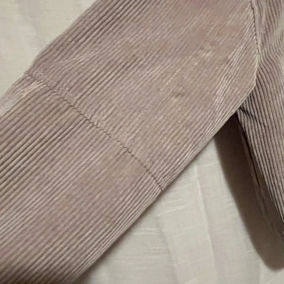 Ashley Sunrise Collection Corduroy Sherpa Hoodie Jacket Taupe Medium - Picture 5 of 7